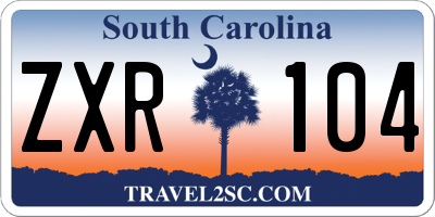 SC license plate ZXR104