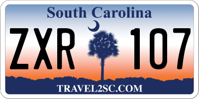 SC license plate ZXR107