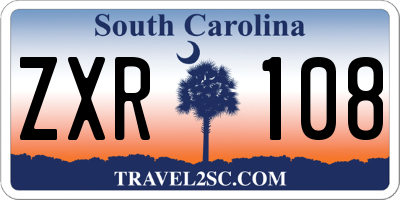 SC license plate ZXR108