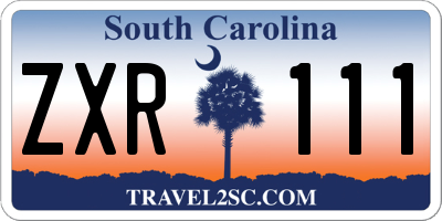 SC license plate ZXR111