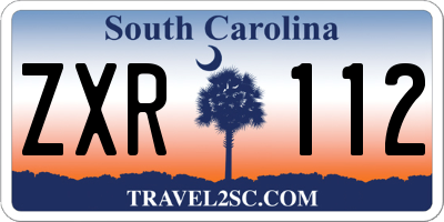 SC license plate ZXR112