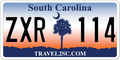 SC license plate ZXR114