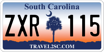 SC license plate ZXR115