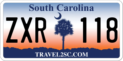 SC license plate ZXR118
