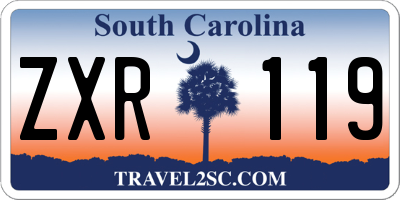 SC license plate ZXR119