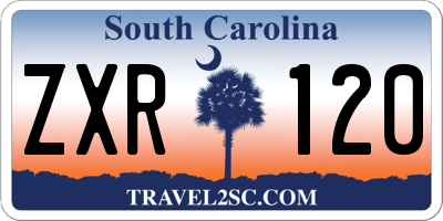 SC license plate ZXR120