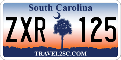 SC license plate ZXR125