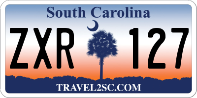 SC license plate ZXR127