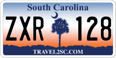 SC license plate ZXR128