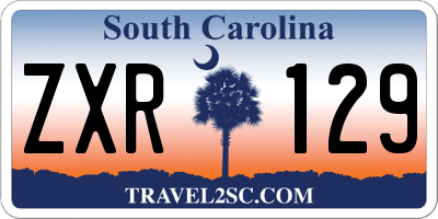 SC license plate ZXR129