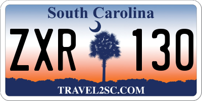 SC license plate ZXR130
