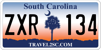 SC license plate ZXR134