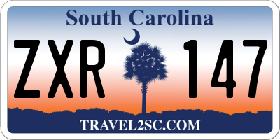 SC license plate ZXR147