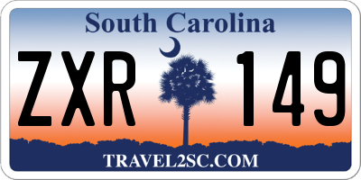 SC license plate ZXR149