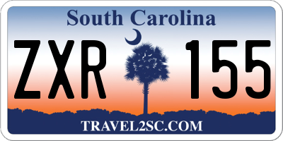 SC license plate ZXR155