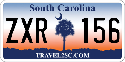 SC license plate ZXR156