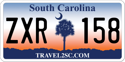 SC license plate ZXR158