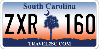 SC license plate ZXR160