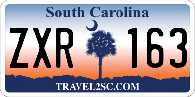 SC license plate ZXR163