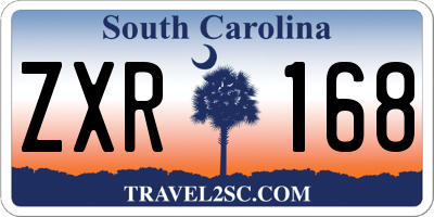 SC license plate ZXR168