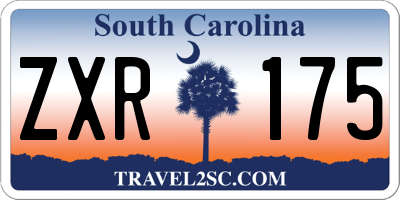 SC license plate ZXR175