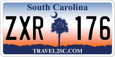 SC license plate ZXR176