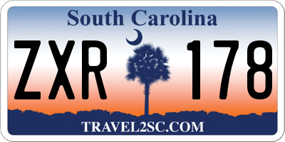 SC license plate ZXR178