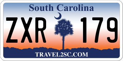 SC license plate ZXR179