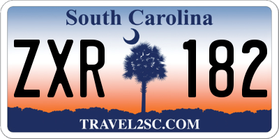 SC license plate ZXR182