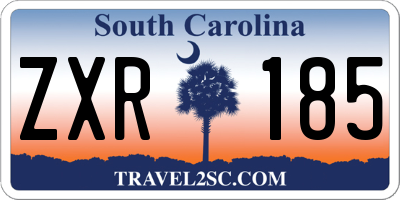 SC license plate ZXR185