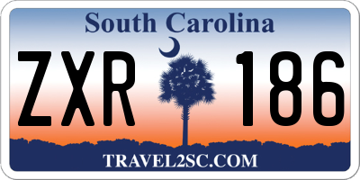 SC license plate ZXR186
