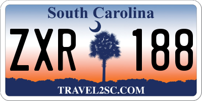 SC license plate ZXR188