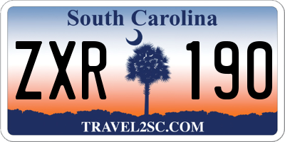SC license plate ZXR190