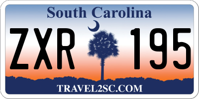 SC license plate ZXR195