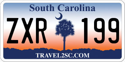 SC license plate ZXR199