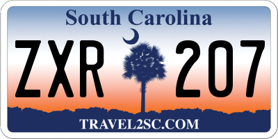 SC license plate ZXR207
