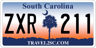SC license plate ZXR211