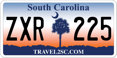 SC license plate ZXR225