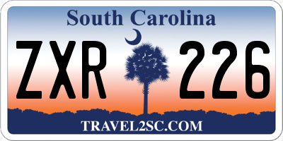SC license plate ZXR226