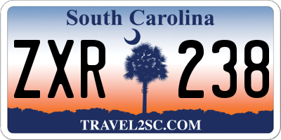 SC license plate ZXR238