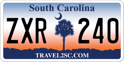 SC license plate ZXR240