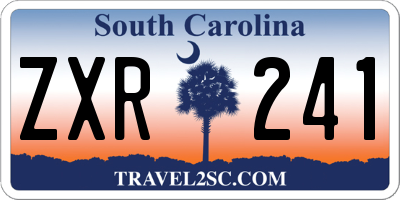 SC license plate ZXR241