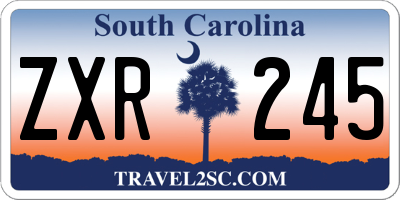 SC license plate ZXR245