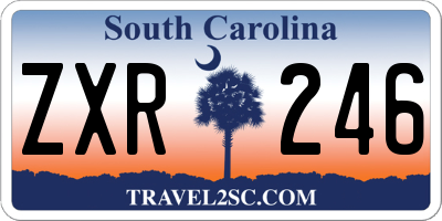 SC license plate ZXR246