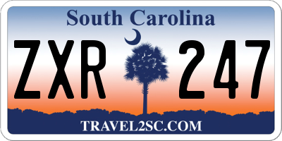 SC license plate ZXR247