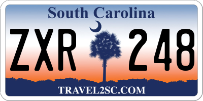 SC license plate ZXR248