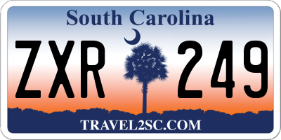 SC license plate ZXR249