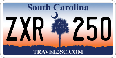 SC license plate ZXR250