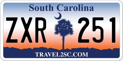 SC license plate ZXR251