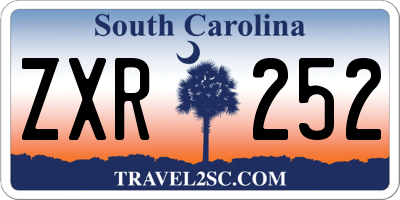 SC license plate ZXR252